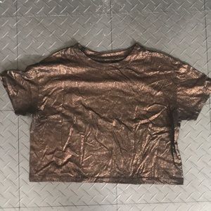 Gold, sparkle crop top